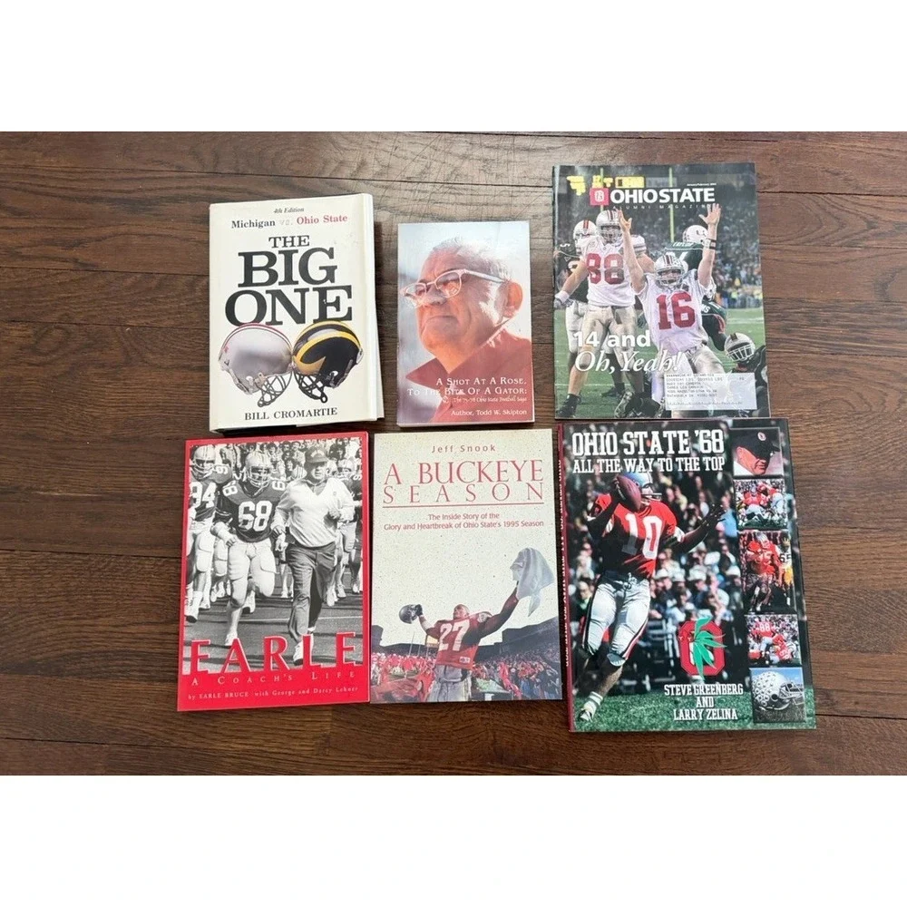 Lot 6 Ohio State‎ Buckeyes Football Books OSU History 1968 2002